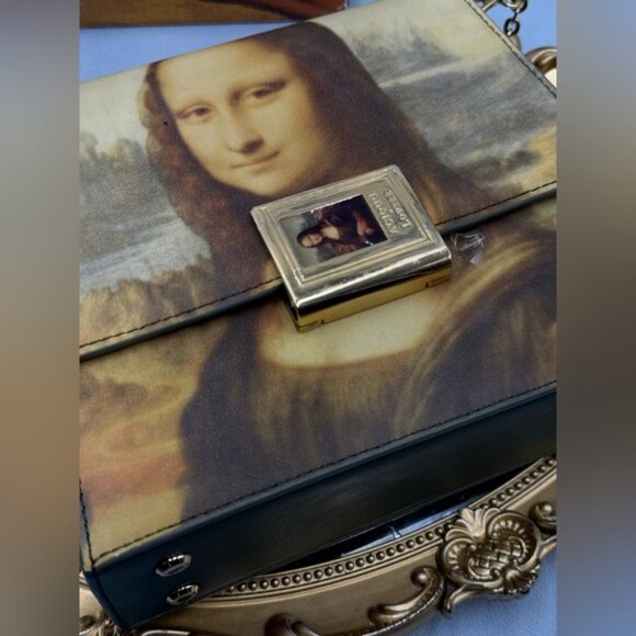 🆕 A. CLOUD x LOUVRE MUSEUM 🧿 NWT "Mona Lisa" DaVinci Handbag Chain Crossbody - Picture 16 of 16